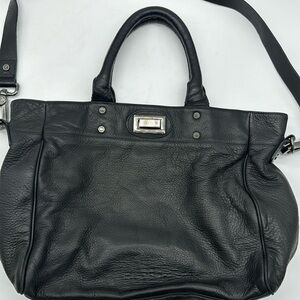 RUDSAK Large Black Leather Crossbody Bag BP6516E